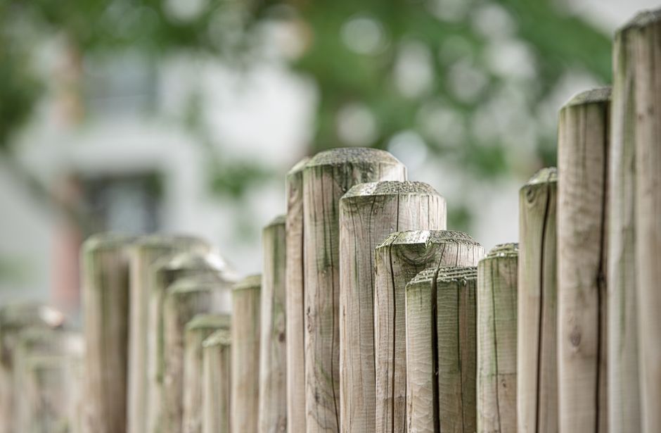 Wood privacy fence at a home