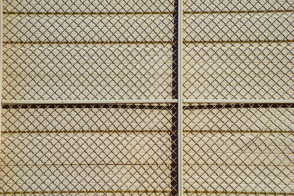Chain link fence around a commercial lot
